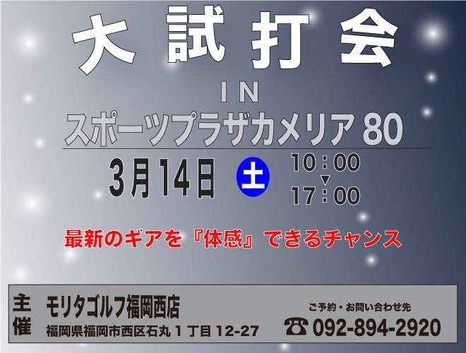 大試打会 カメリア80